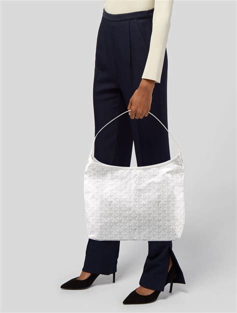 white goyardine hobo